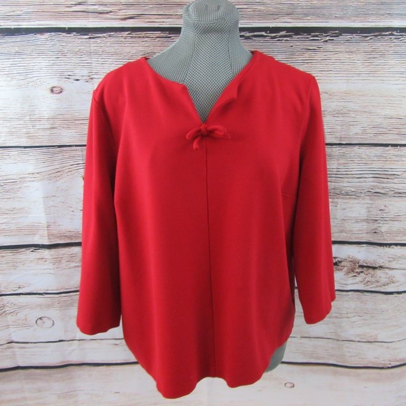 Talbot's women's XL 3/4 sleeve popover blouse - Picture 1 of 7
